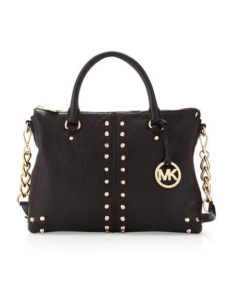 studded michael kors purse|michael kors shoulder bag black.